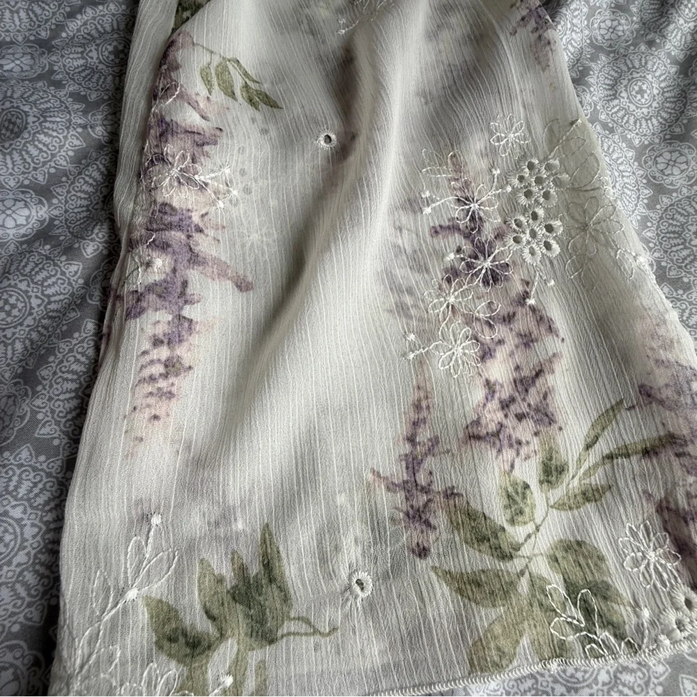 Francesca’s Embroidered Floral Kimono Size L/XL New with Tags - Picture 6 of 10